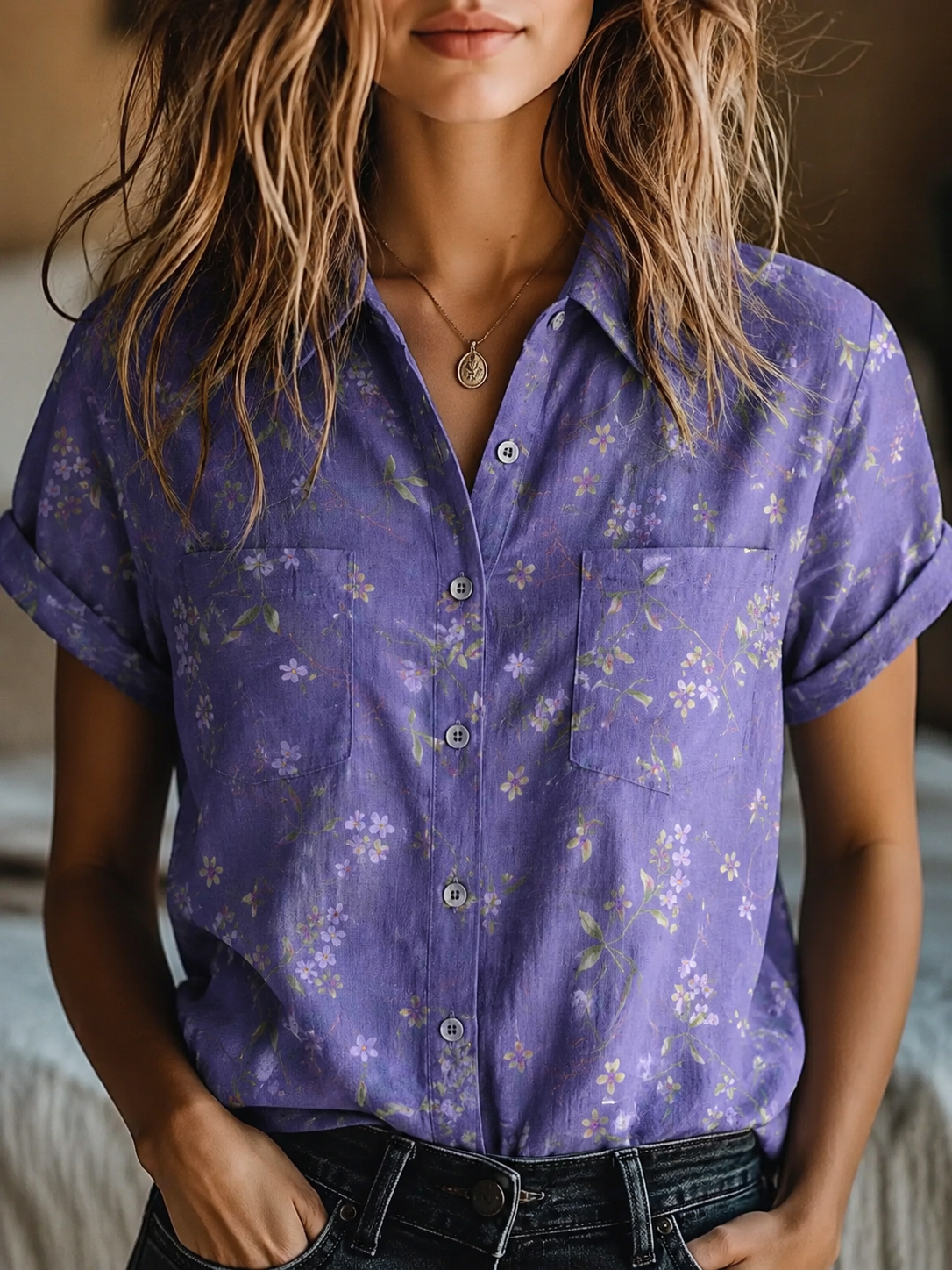 ladies purple dress shirt Flora Matte Satin Whether youre leading services Minimal Floral jacquard drop Color:Baby Pink Petit Rose