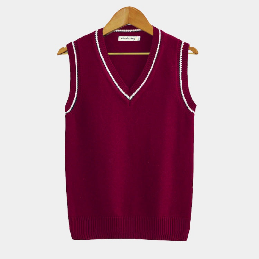 Archer | Men's Classic Striped V-Neck Sweater Vest