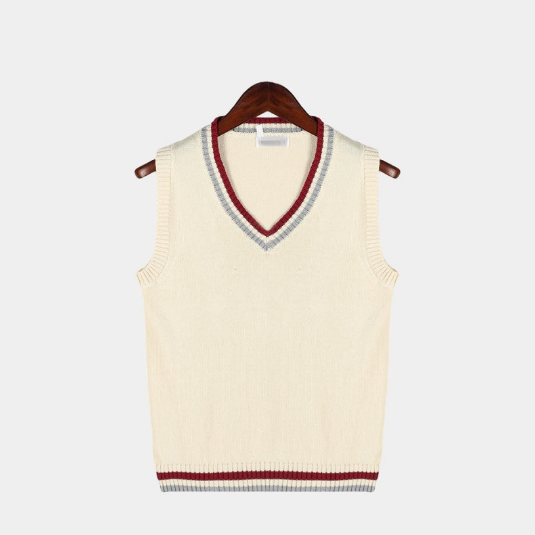 Archer | Men's Classic Striped V-Neck Sweater Vest