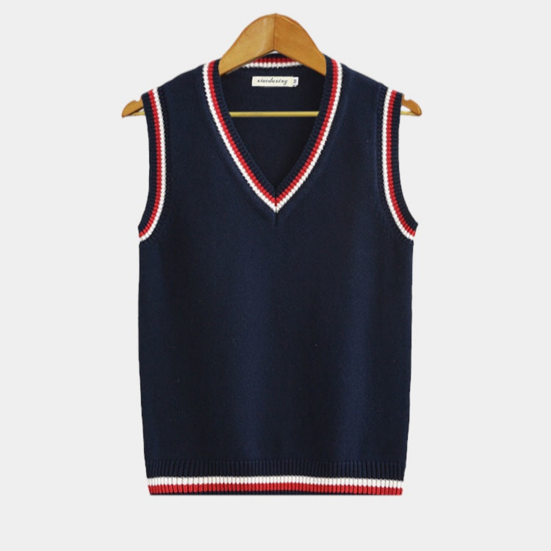 Archer | Men's Classic Striped V-Neck Sweater Vest