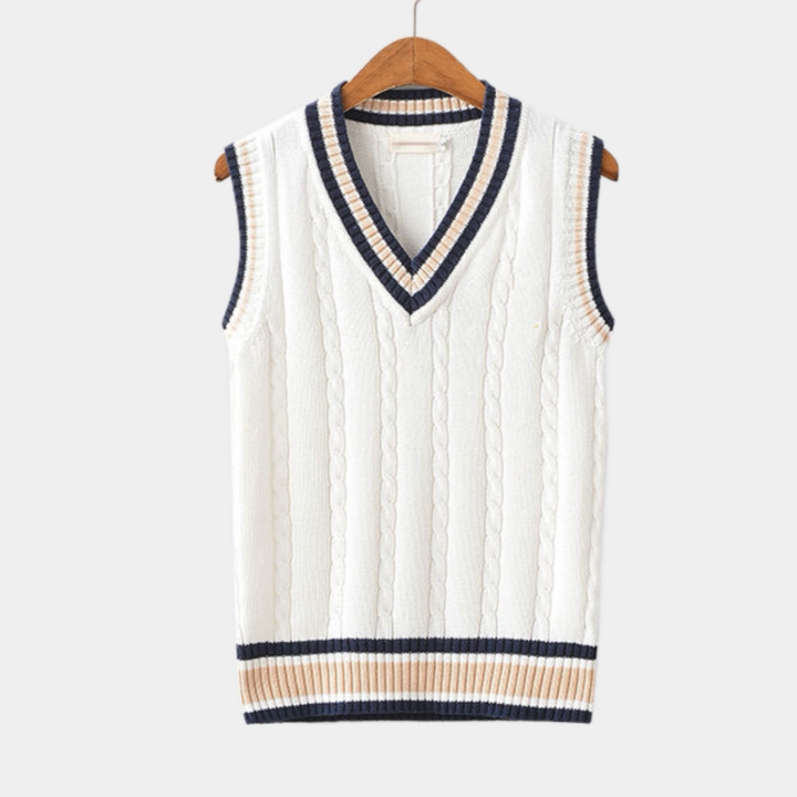 Archer | Men's Classic Striped V-Neck Sweater Vest
