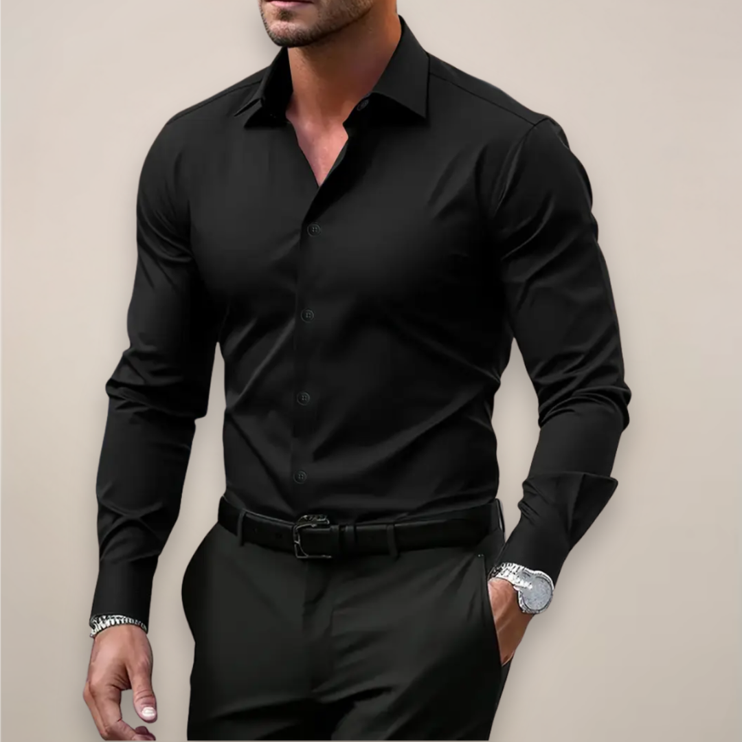 Ethan | Men's Cotton Shirt With Classic Collar & Slim Fit