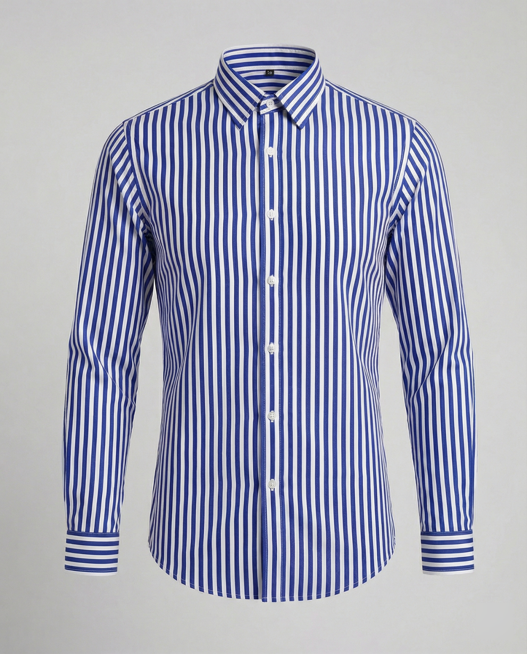 Jackson | Men's Cotton Shirt With Button-Down Collar & Vertical Stripes