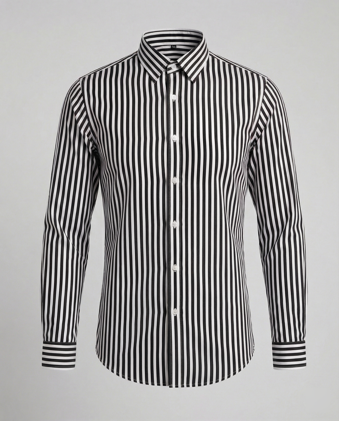 Jackson | Men's Cotton Shirt With Button-Down Collar & Vertical Stripes