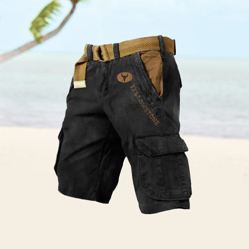Lucas | Men's Cargo Shorts With Multi-Pocket Design And Flap Closure | Rugged
