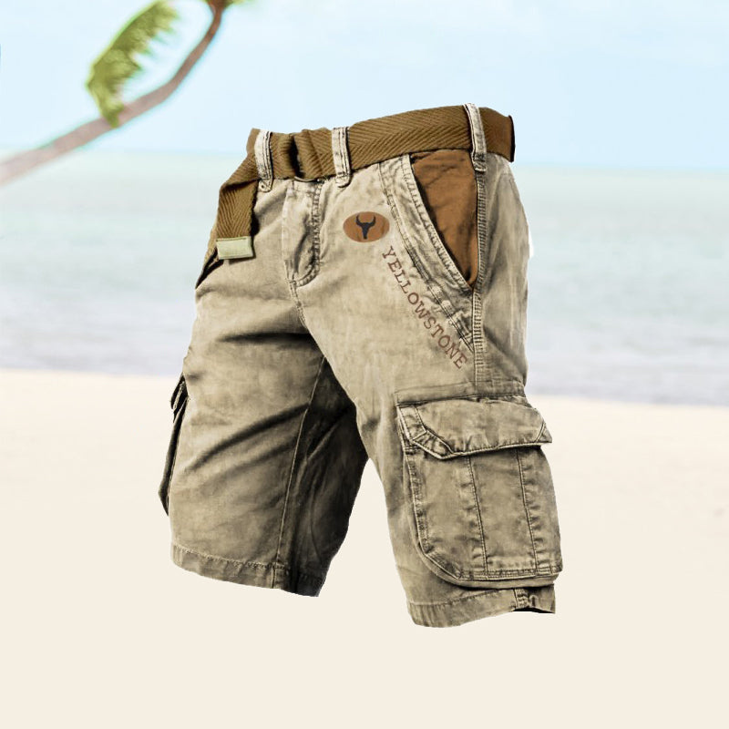Lucas | Men's Cargo Shorts With Multi-Pocket Design And Flap Closure | Rugged