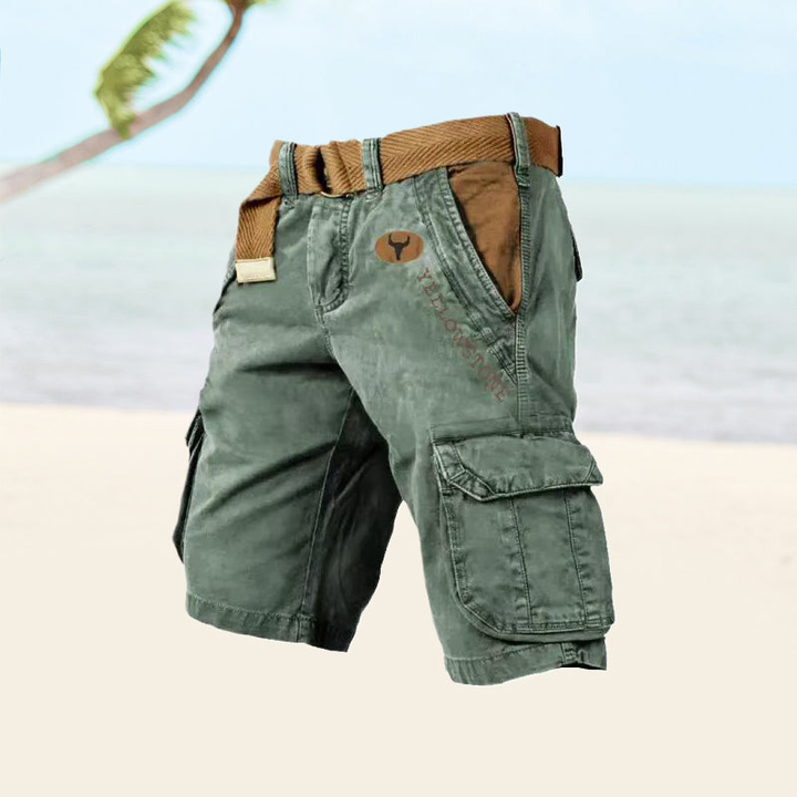 Lucas | Men's Cargo Shorts With Multi-Pocket Design And Flap Closure | Rugged