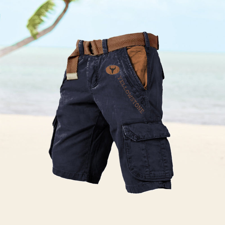 Lucas | Men's Cargo Shorts With Multi-Pocket Design And Flap Closure | Rugged