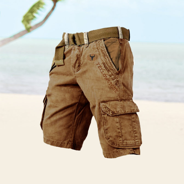 Lucas | Men's Cargo Shorts With Multi-Pocket Design And Flap Closure | Rugged