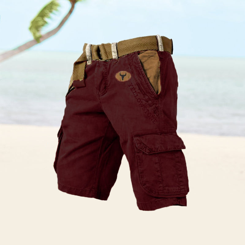 Lucas | Men's Cargo Shorts With Multi-Pocket Design And Flap Closure | Rugged