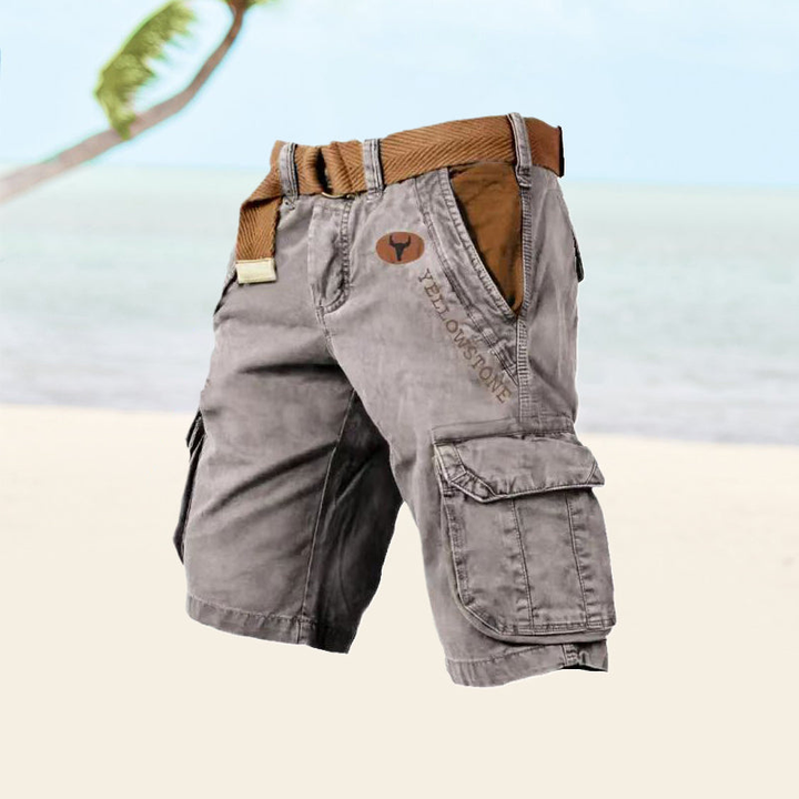 Lucas | Men's Cargo Shorts With Multi-Pocket Design And Flap Closure | Rugged