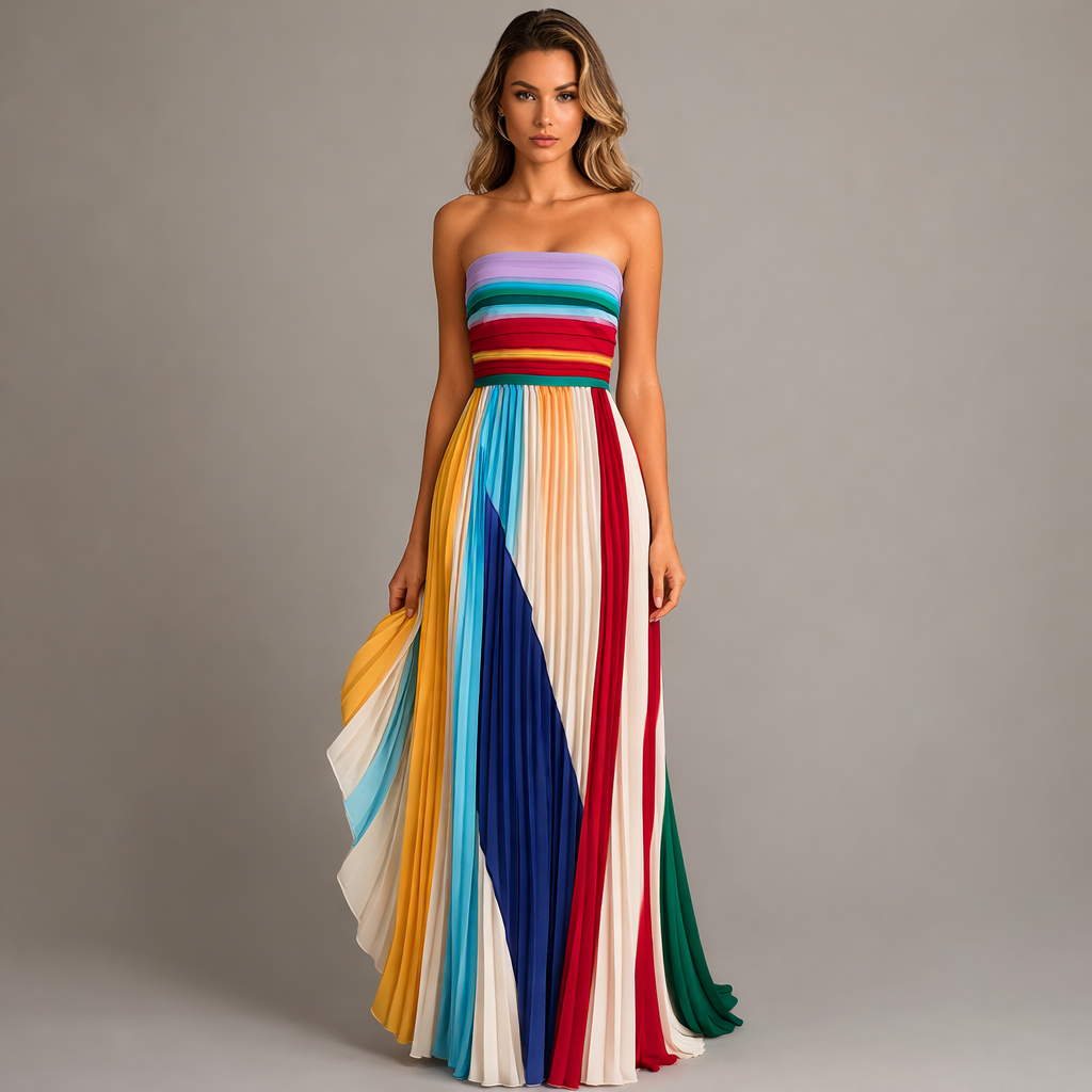 paloma pleated maxi dress Arcina Ori Paloma Pleated Maxi Dress