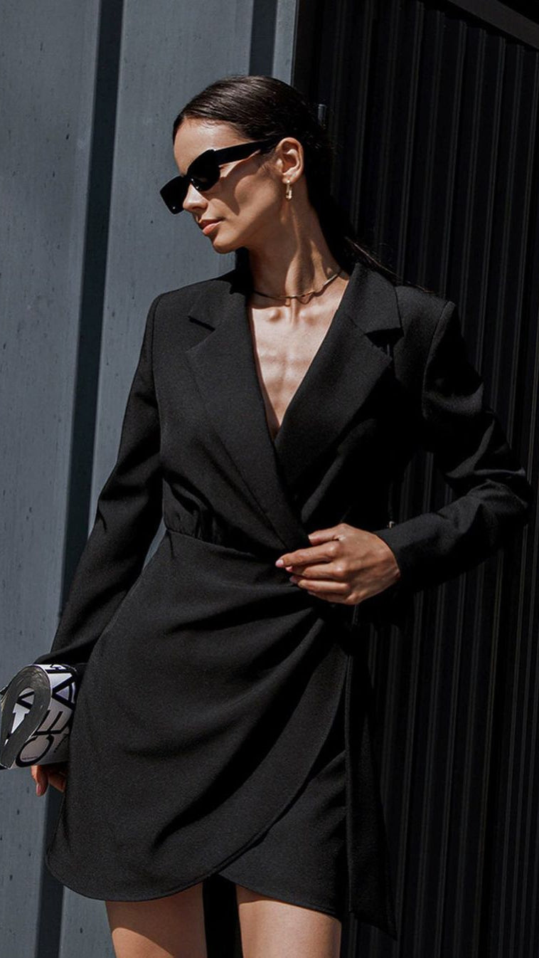 blazer wrap mini dress Sloane
