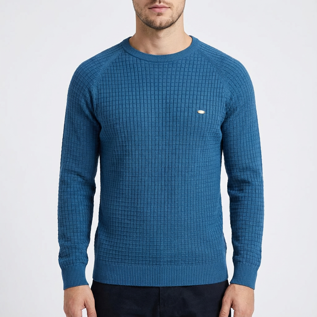 Zane | Men's Textured Crew Neck Pullover Sweater